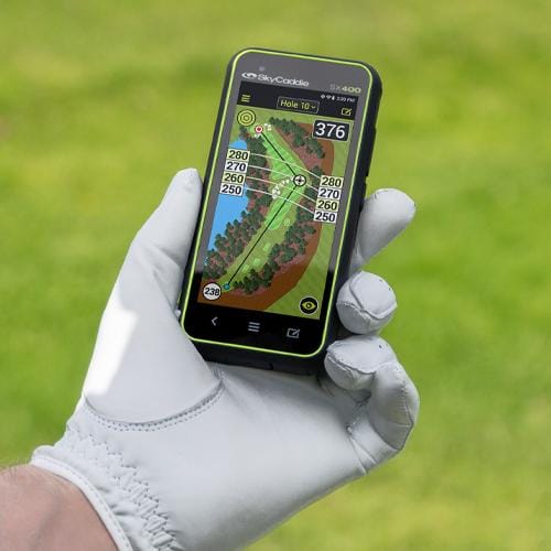 SkyCaddie SX400 Handheld Golf GPS with 4 inch Touch Display Black